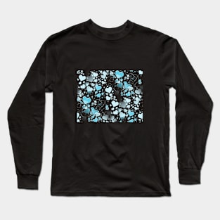 Hearts - Blue Long Sleeve T-Shirt